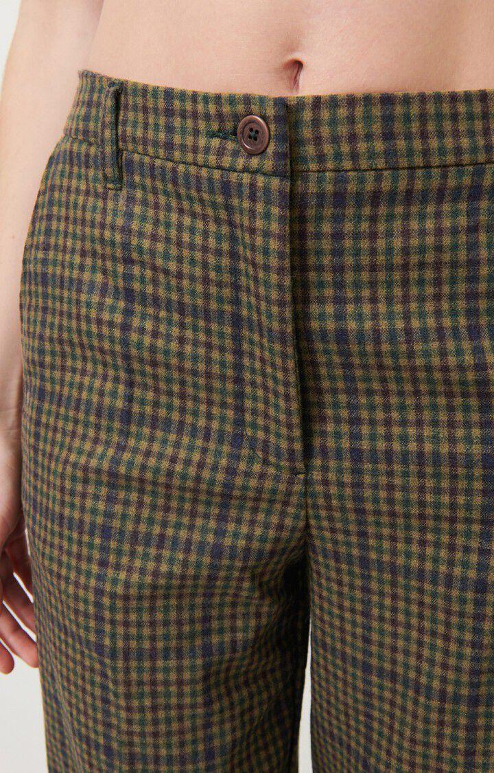 American Vintage Pantalon Femme Nelabird - TARTAN MARRON Marron - E23