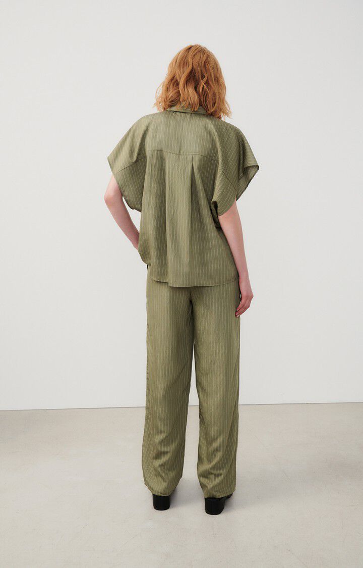American Vintage Pantalon Femme Okyrow - OLIVE RAYE Vert - E24