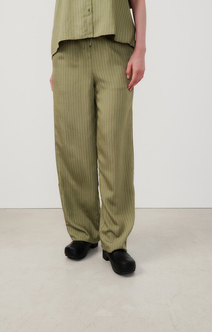 american vintage Pantalon femme Okyrow - OLIVE RAYE Vert - E24
