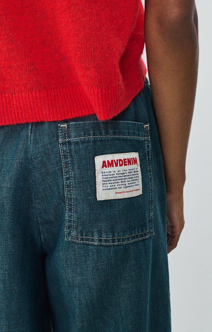 American Vintage Pantalon Femme Ozyr - MEDIUM GREEN CAST Bleu - E25