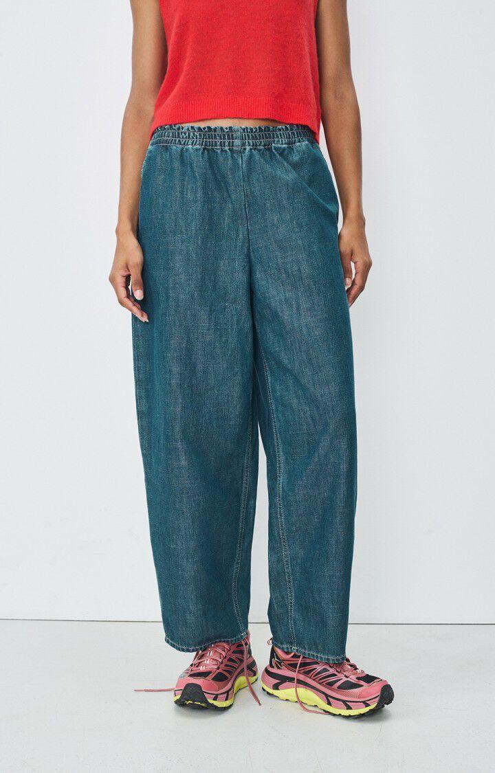 american vintage Pantalon femme Ozyr - MEDIUM GREEN CAST Bleu - E25