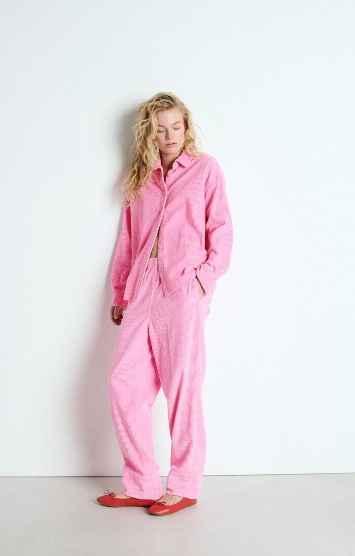 American Vintage Pantalon Femme Padow - BUBBLE GUM VINTAGE Rose - E25