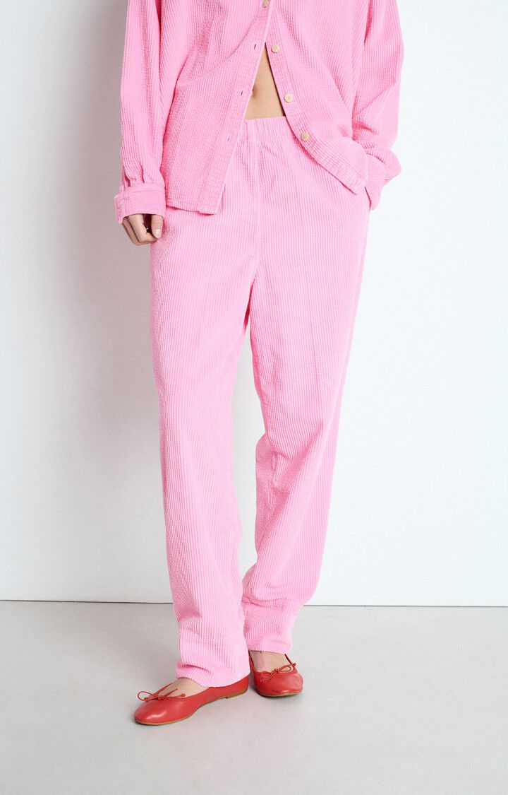 american vintage Pantalon femme Padow - BUBBLE GUM VINTAGE Rose - E25