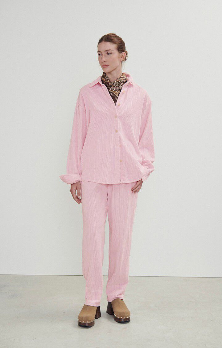 American Vintage Pantalon Femme Padow - DRAGEE VINTAGE Rose - E24