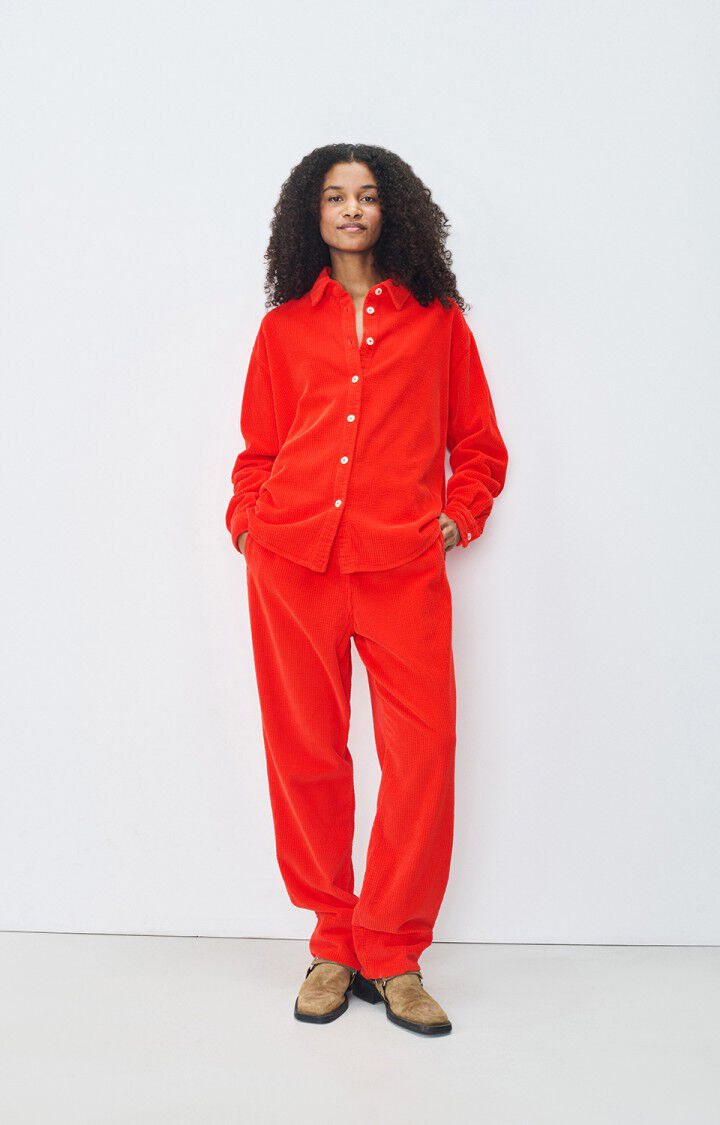 American Vintage Pantalon Femme Padow - FRAISE Rouge - E25