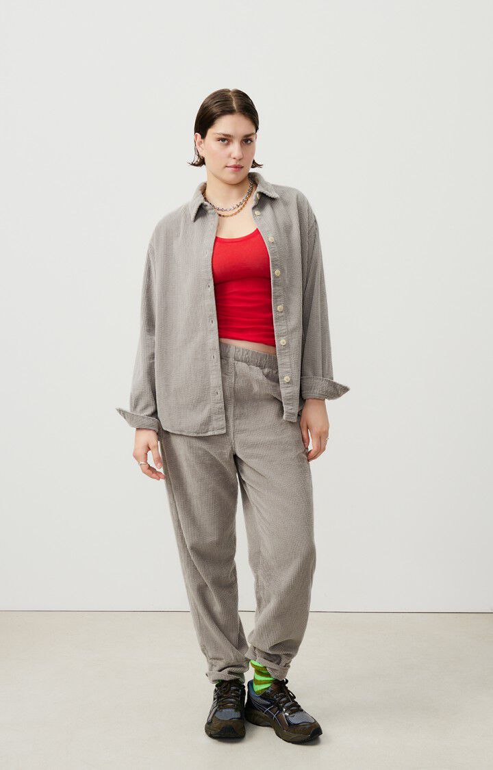 American Vintage Pantalon Femme Padow - GALET VINTAGE Gris - H24