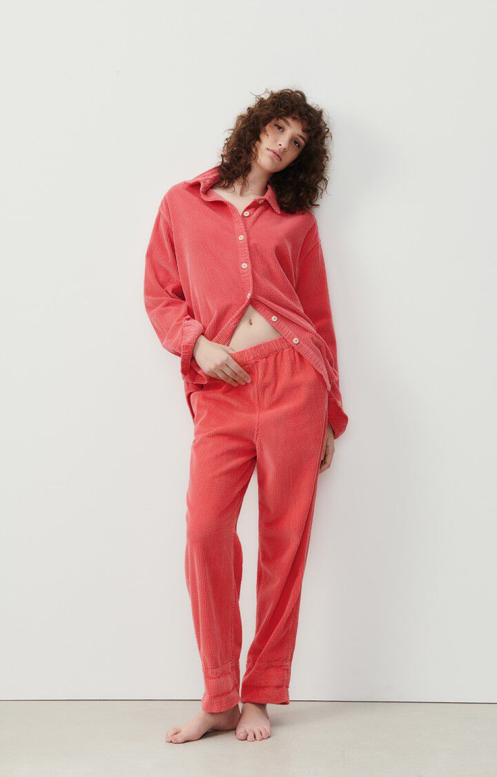 American Vintage Pantalon Femme Padow - GERANIUM VINTAGE Rouge - E24