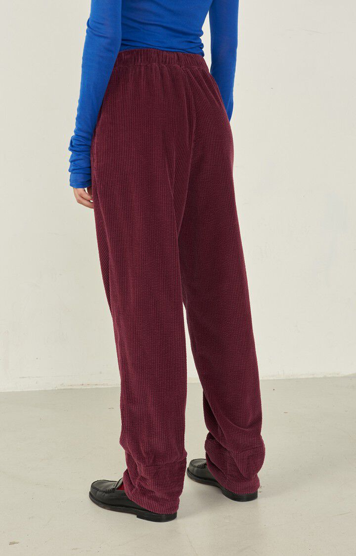 American Vintage Pantalon Femme Padow - LIE DE VIN Rouge - H22