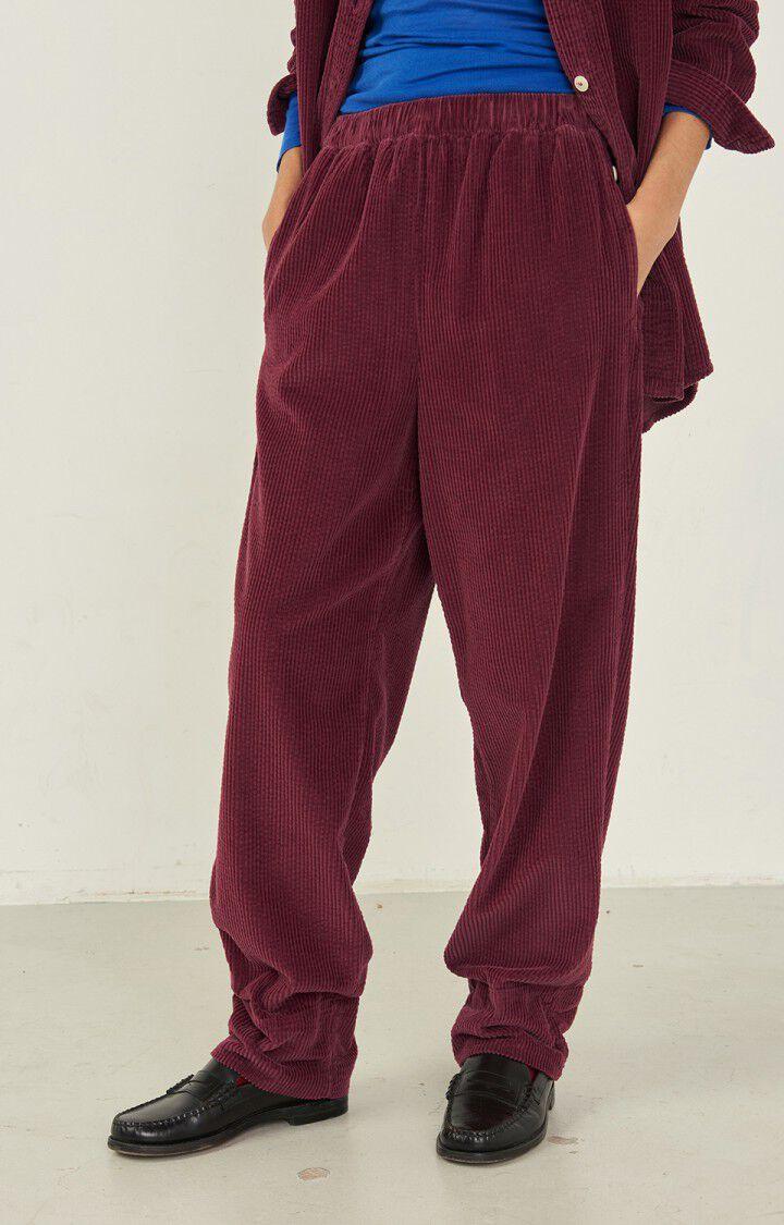 American Vintage Pantalon Femme Padow - LIE DE VIN Rouge - H22