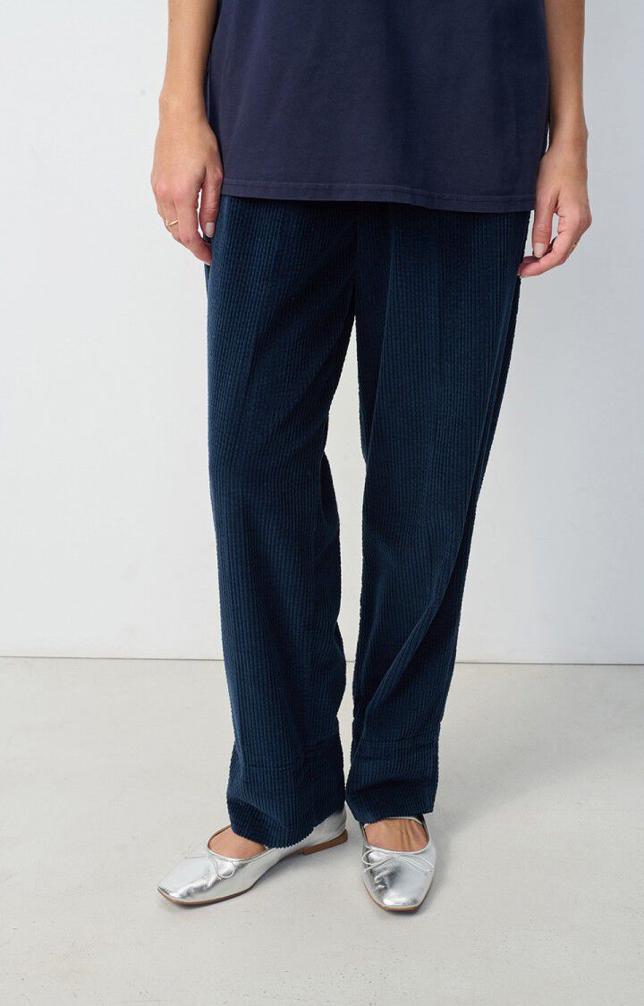 american vintage Pantalon femme Padow - NAVY Bleu - E25