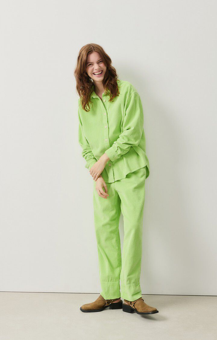 American Vintage Pantalon Femme Padow - PISTACHE VINTAGE Vert - H24