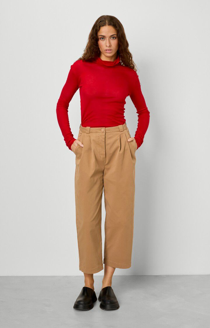 American Vintage Pantalon Femme Pitastreet - MOKACCINO Marron - E20