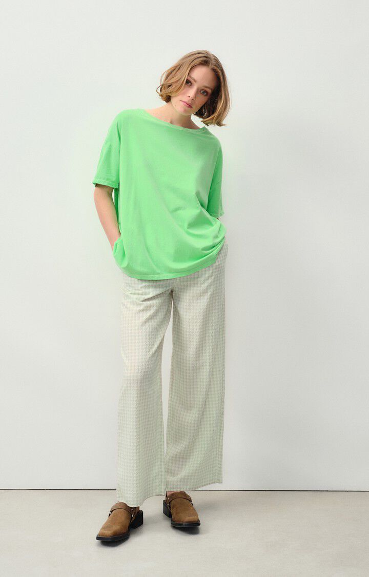 American Vintage Pantalon Femme Pykoboo - VICHY OPALE Vert - E24