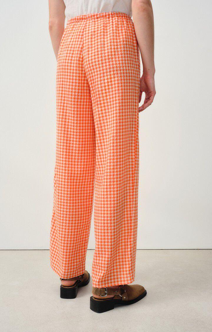 American Vintage Pantalon Femme Pykoboo - VICHY ORANGE FLUO Orange - E24