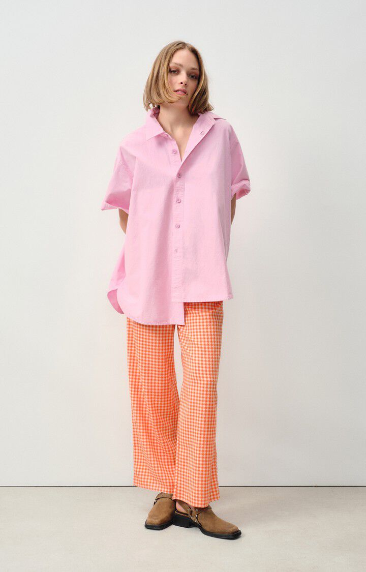 American Vintage Pantalon Femme Pykoboo - VICHY ORANGE FLUO Orange - E24