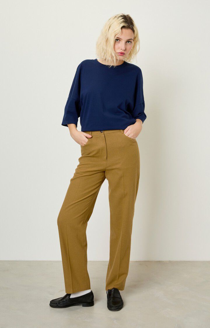 American Vintage Pantalon Femme Renatown - ANTILOPE Marron - E20