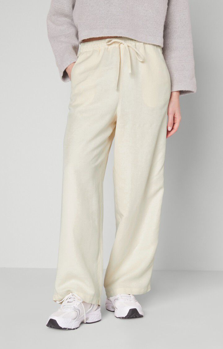 american vintage Pantalon femme Ronrock - ECRU Beige - E22