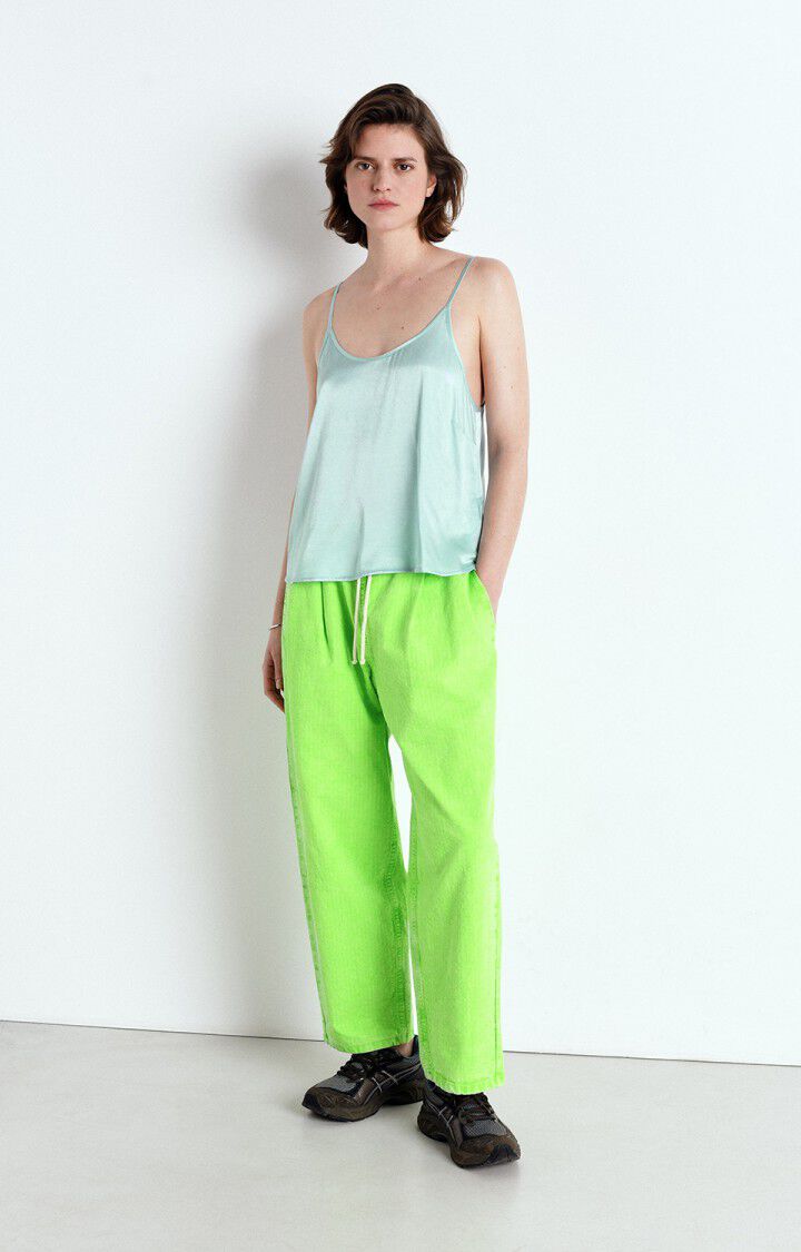 American Vintage Pantalon Femme Rygybay - POMME FLUO Vert - E25