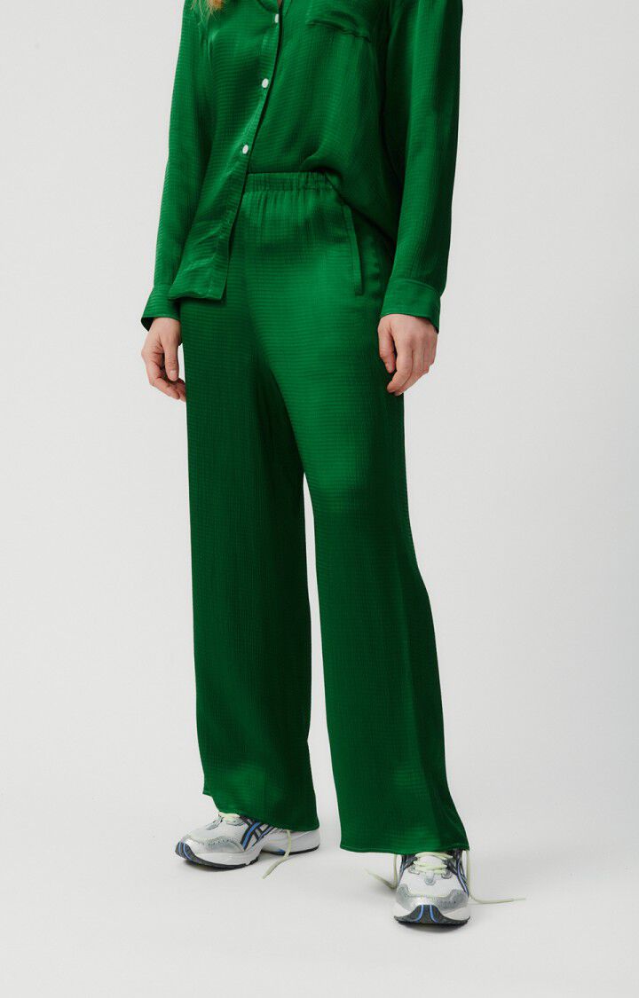 american vintage Pantalon femme Shaning - ANETH Vert - E23