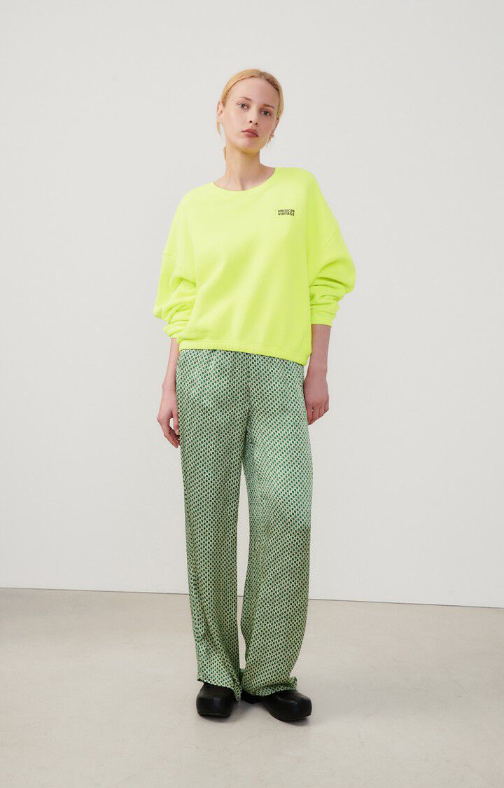 American Vintage Pantalon Femme Shaning - ARMANDE Vert - E24