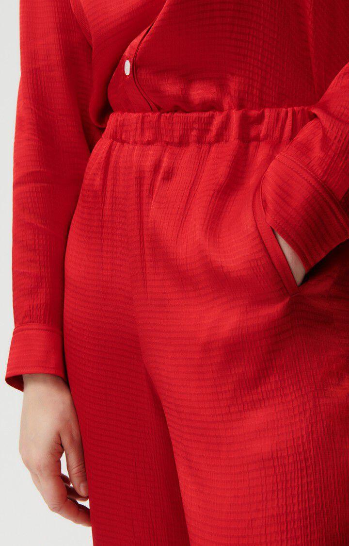 American Vintage Pantalon Femme Shaning - COCCINELLE Rouge - E23