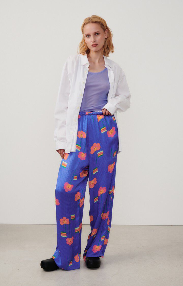 American Vintage Pantalon Femme Shaning - IRENE Bleu - E24
