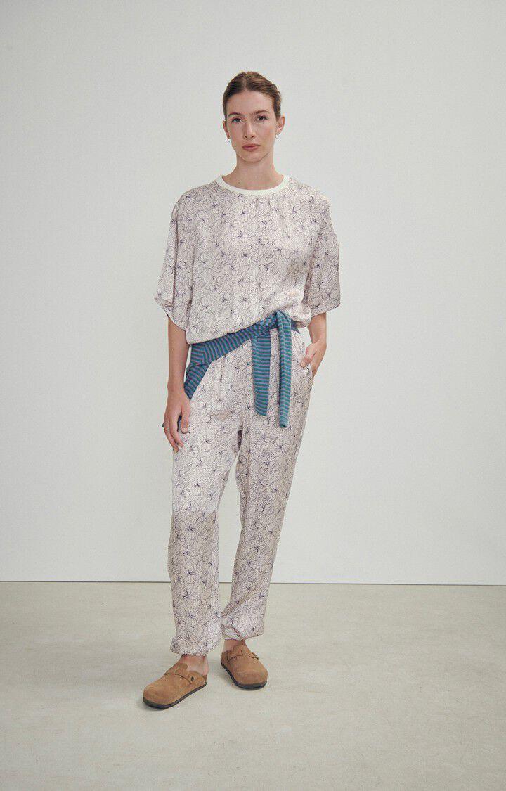American Vintage Pantalon Femme Shaning - NINA Blanc - H23