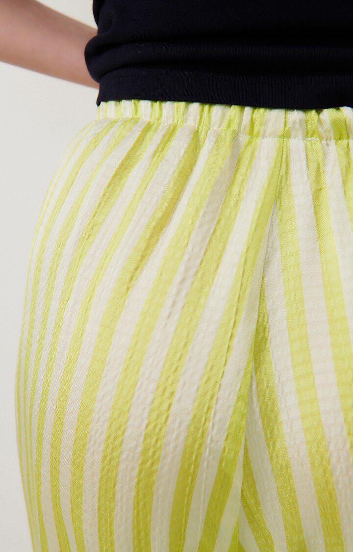 American Vintage Pantalon Femme Shaning - RAYURES JAUNES FLUO Jaune - E24