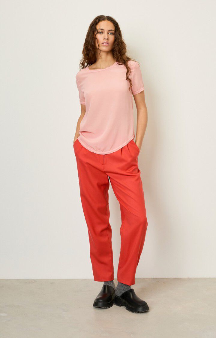 American Vintage Pantalon Femme Tabinsville - FRUITS ROUGES Rouge - E22