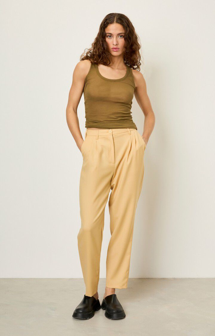 American Vintage Pantalon Femme Tabinsville - PAILLE Jaune - E22