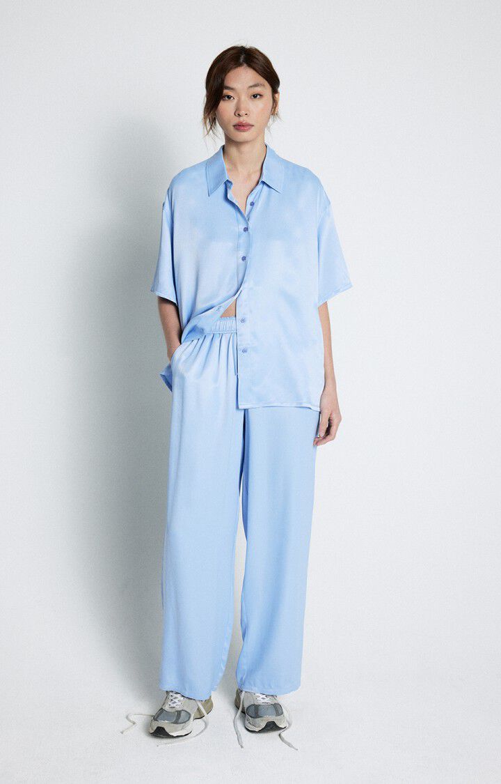 American Vintage Pantalon Femme Unyl - BAIGNADE Bleu - E25