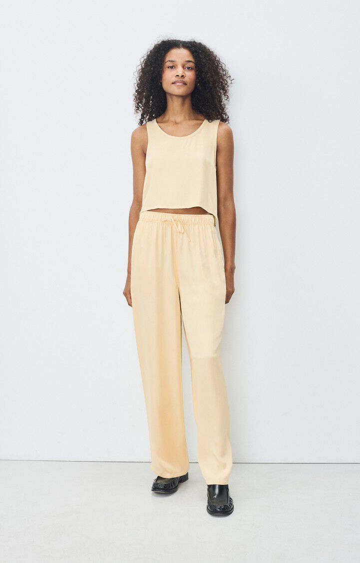 American Vintage Pantalon Femme Unyl - BEURRE Jaune - E25