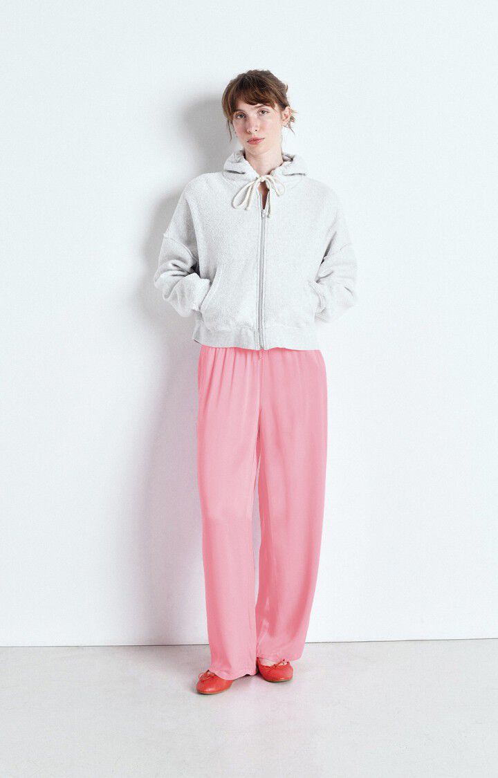 American Vintage Pantalon Femme Unyl - BUBBLE GUM Rose - E25