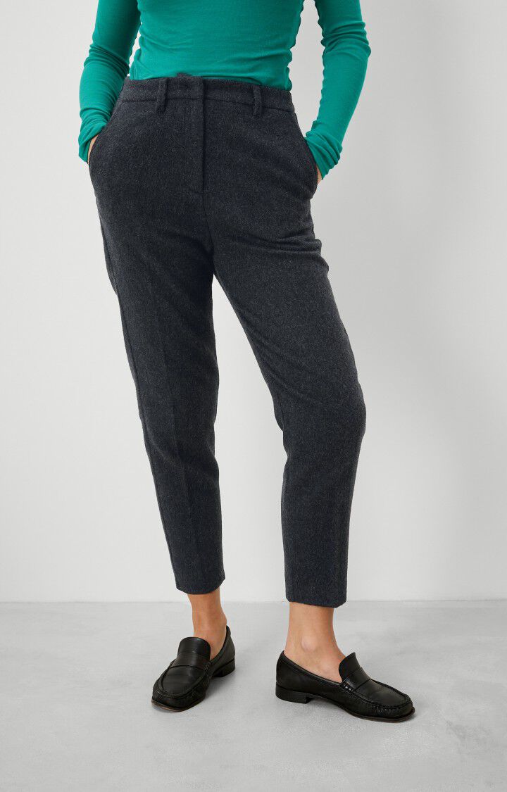 american vintage Pantalon femme Vyenna - CHARBON CHINE Noir - H20