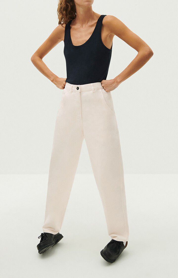 American Vintage Pantalon Femme Wakibird - ECRU Beige - H20