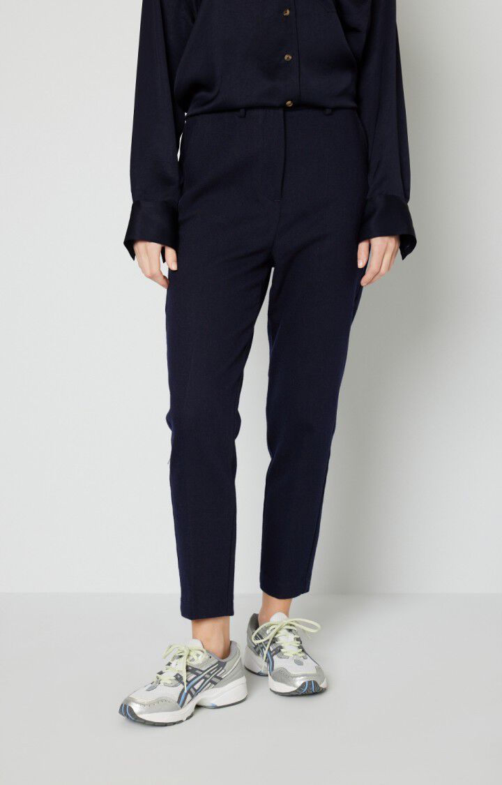 american vintage Pantalon femme Weftown - NAVY Bleu - E22
