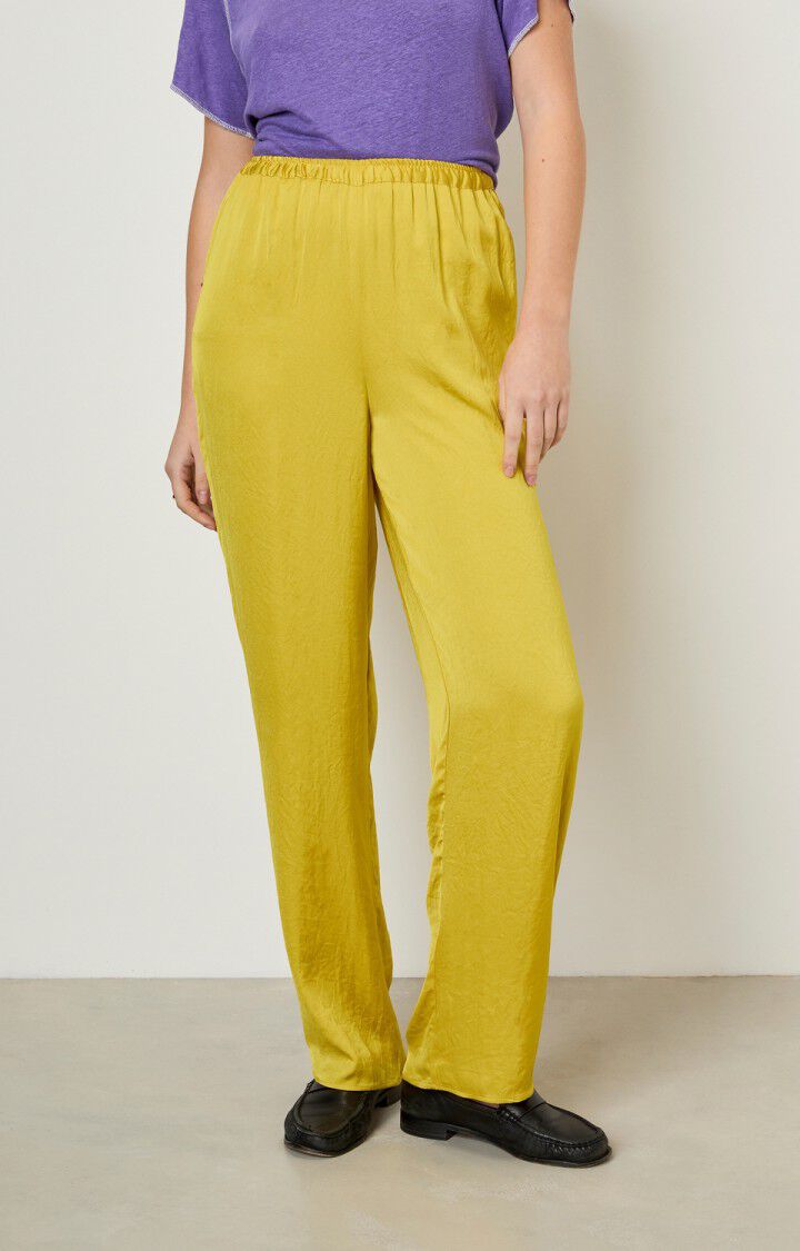american vintage Pantalon femme Widland - MORDORE Jaune - H22