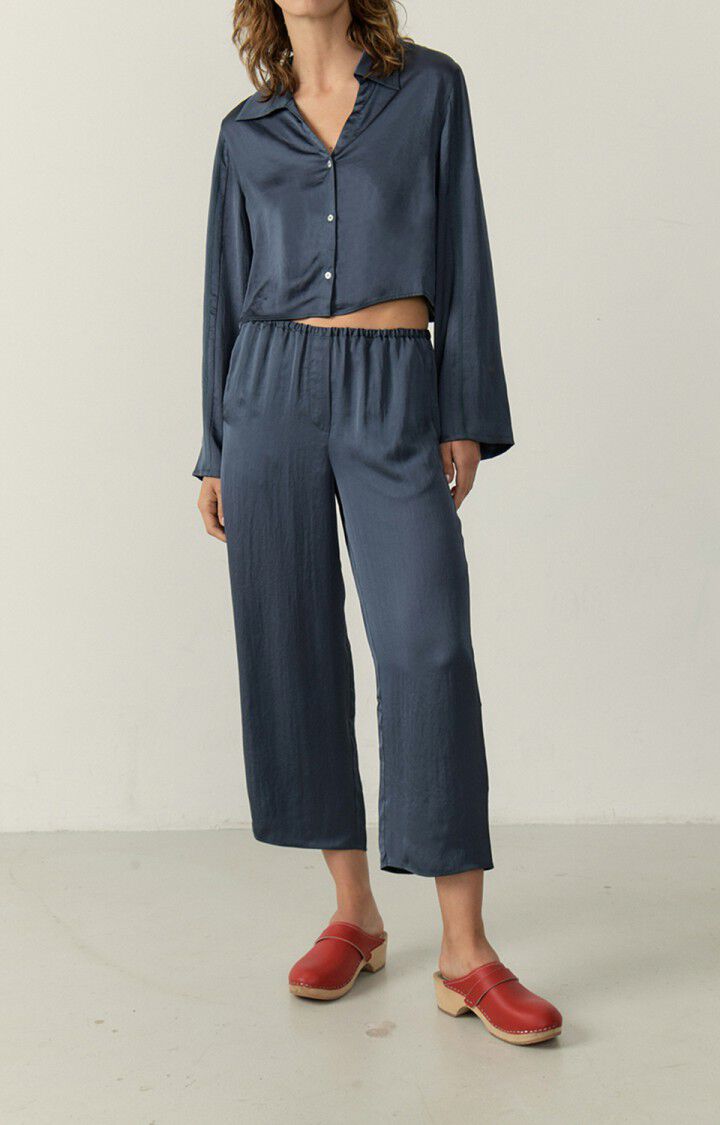 american vintage Pantalon femme Widland - OMBRE Bleu - E23