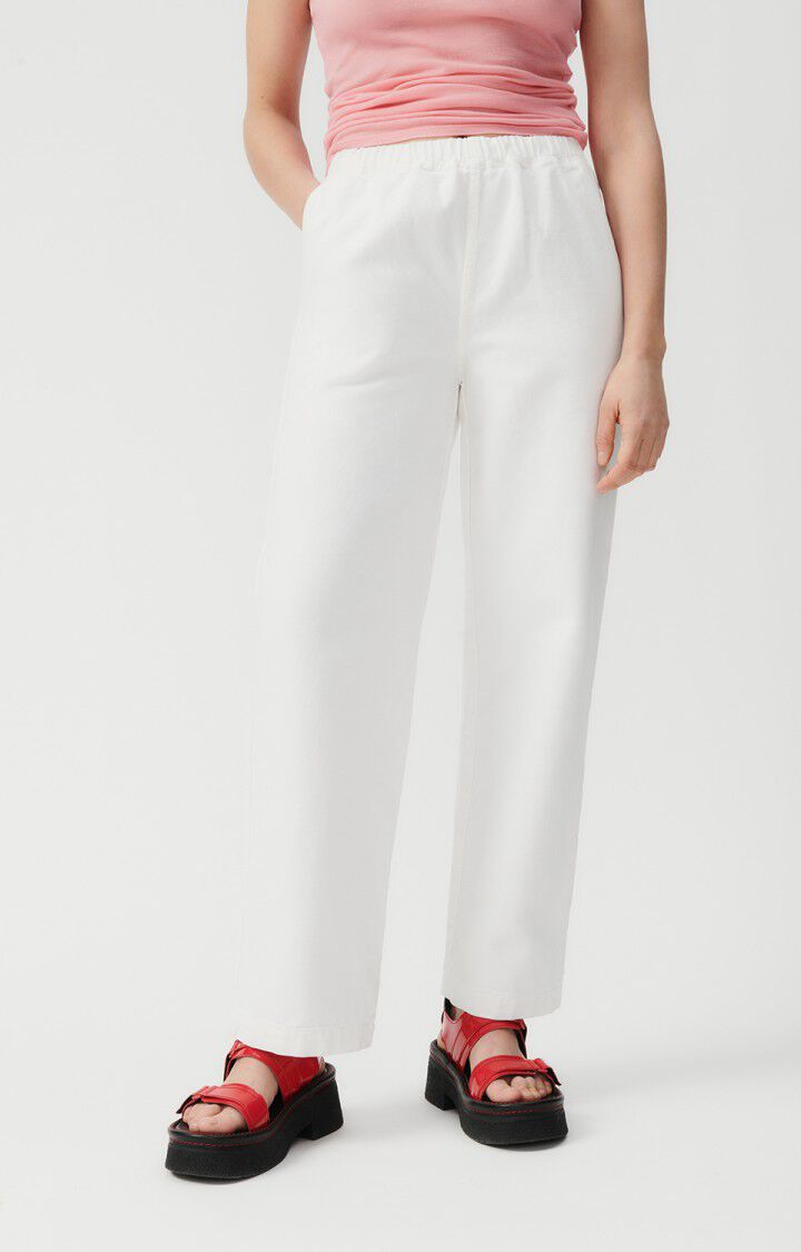 american vintage Pantalon femme Yapitown - BLANC Blanc - E23