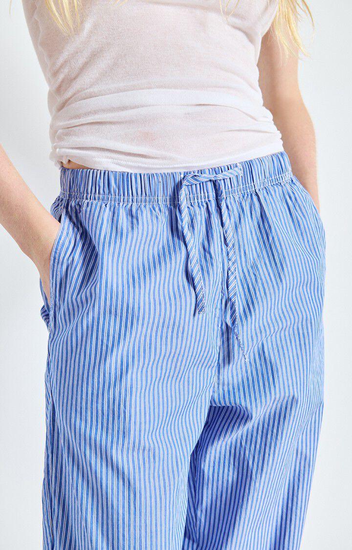 American Vintage Pantalon Femme Zatybay - RAYURES AQUA Bleu - E25