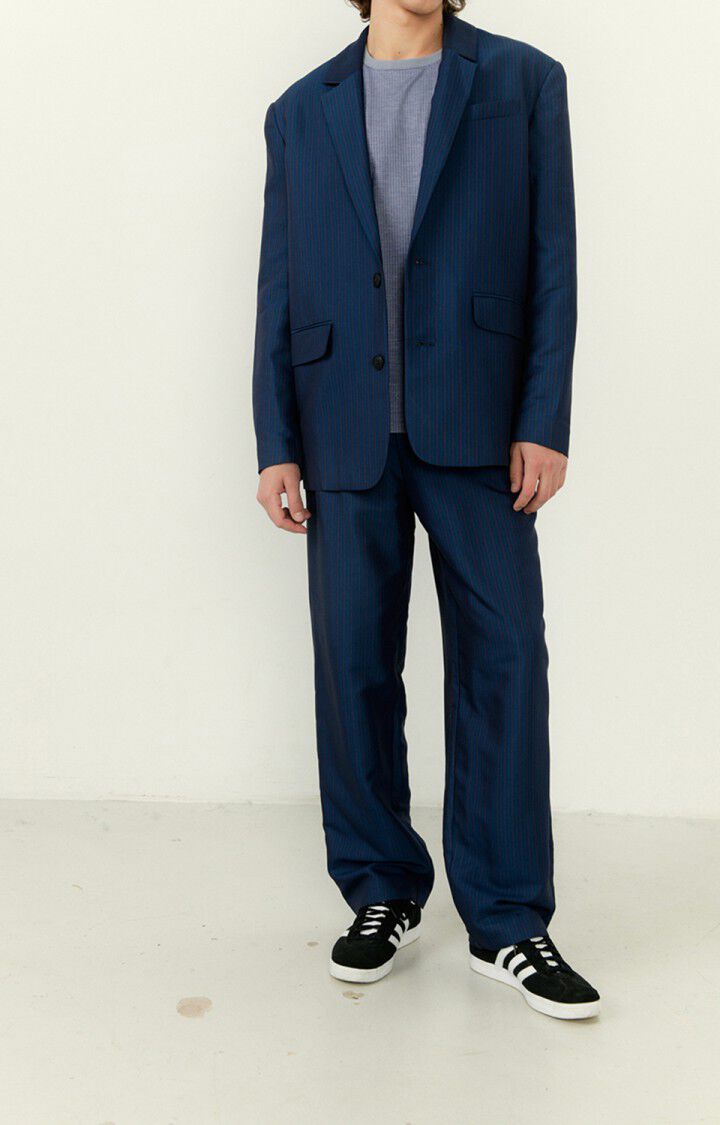 American Vintage Pantalon Homme Digstone - RAYURES NAVY Bleu - E23