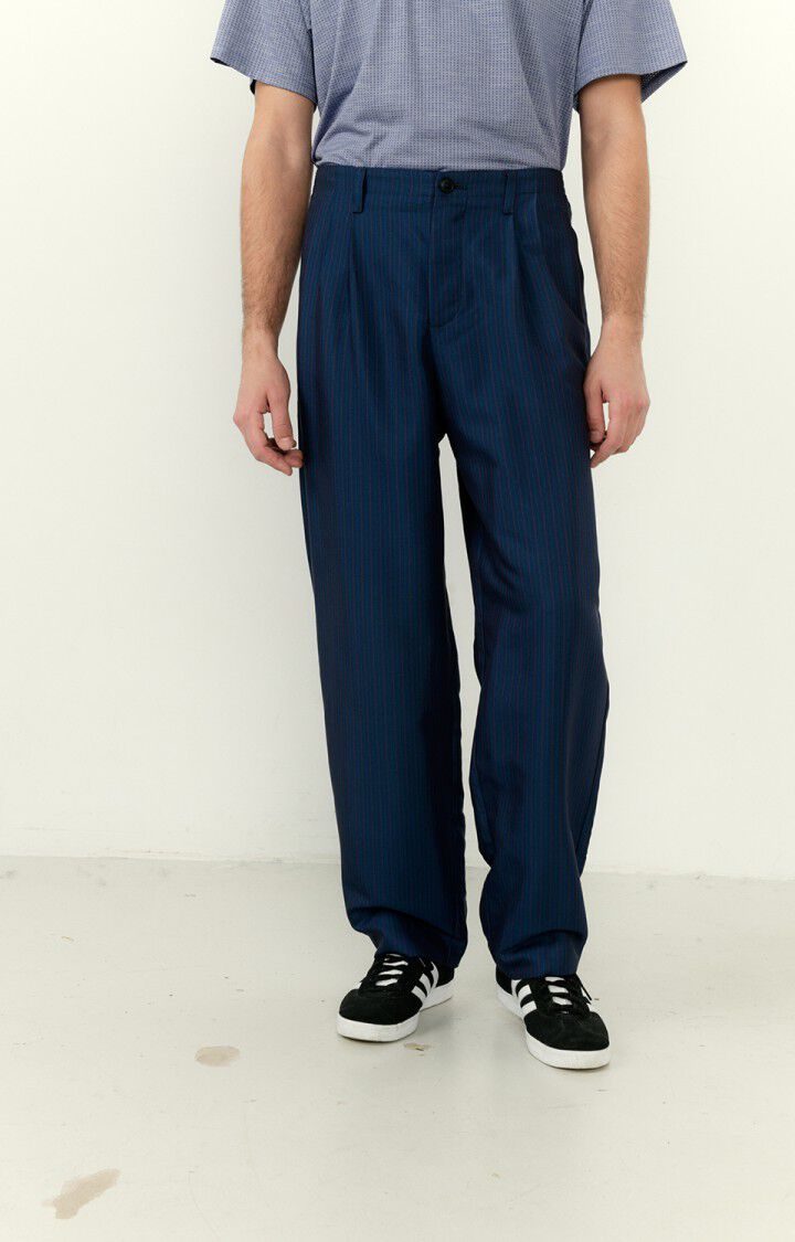 american vintage Pantalon homme Digstone - RAYURES NAVY Bleu - E23