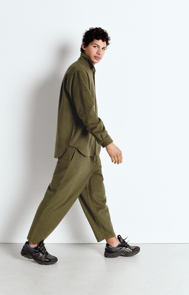 american vintage Pantalon homme Dodiloo - ORIGAN CHINE Vert - E25