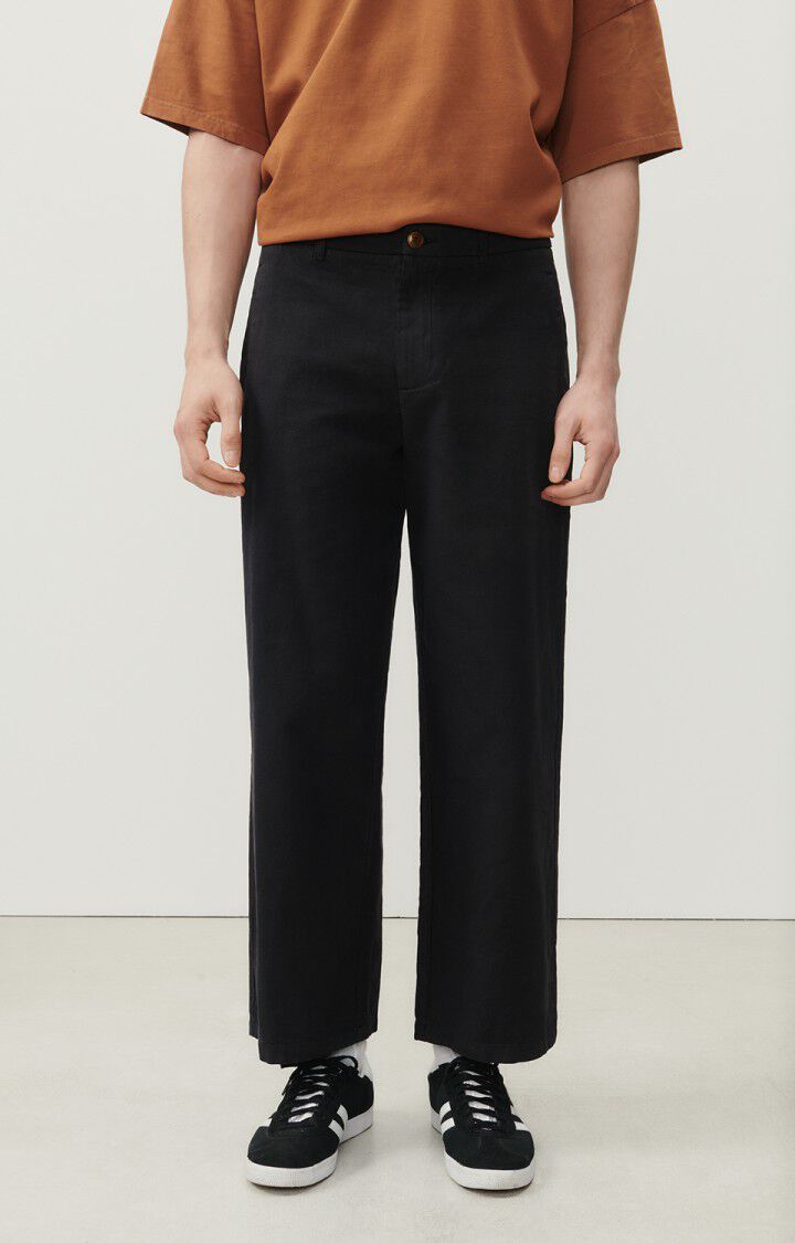american vintage Pantalon homme Goabay - NOIR Noir - E23
