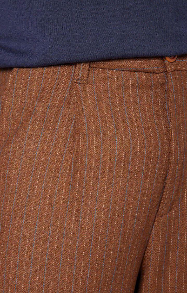 American Vintage Pantalon Homme Jossybay - RAYURES MARRONS Marron - E23