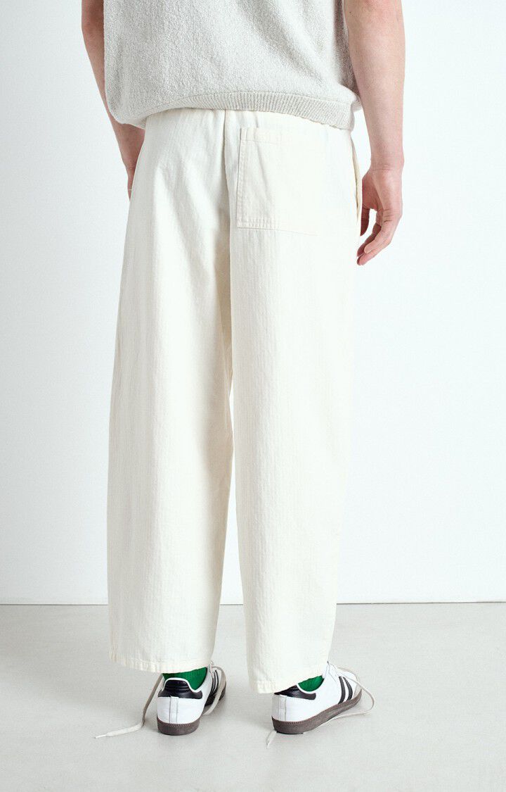 American Vintage Pantalon Homme Koybay - BLANC CASSE Blanc - E25