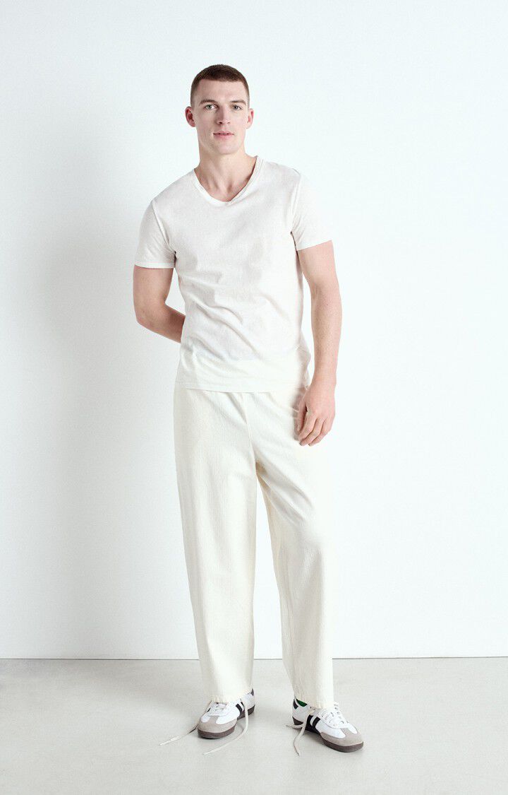 American Vintage Pantalon Homme Koybay - BLANC CASSE Blanc - E25