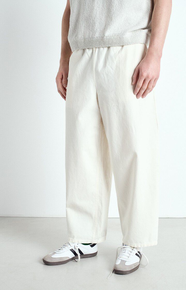 american vintage Pantalon homme Koybay - BLANC CASSE Blanc - E25