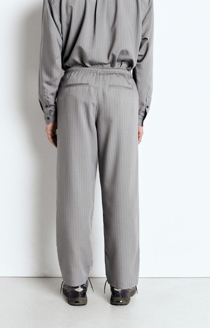 American Vintage Pantalon Homme Okyrow - SOURIS RAYE Gris - E25