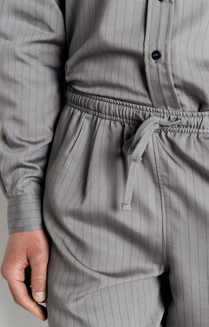 American Vintage Pantalon Homme Okyrow - SOURIS RAYE Gris - E25